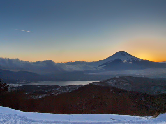 フォトギャラリー：山中湖と富士山